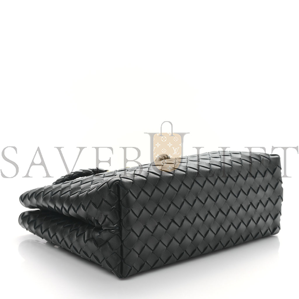 BOTTEGA VENETA NAPPA INTRECCIATO MEDIUM ANDIAMO SHOULDER BAG BLACK  (32*25*11cm)